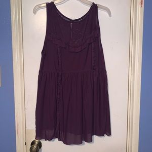 Torrid Plum Colored Babydoll Sleeveless Blouse